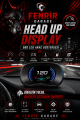FENRIR GARAGE Head Up Display OBD LCD Araç Göstergesi Dijital Hız Göstergesi RPM Voltaj Su Sıcaklığı Yakıt Tüketimi OBD + EOBD Destekli