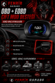 FENRIR GARAGE Head Up Display OBD LCD Araç Göstergesi Dijital Hız Göstergesi RPM Voltaj Su Sıcaklığı Yakıt Tüketimi OBD + EOBD Destekli