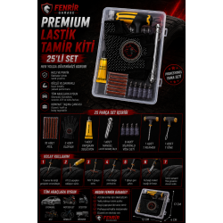 Premium 25li Set Ağır Hizmet Tipi Lastik Tamir Seti
