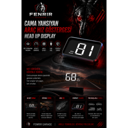 Cama Yansıyan Araç Hız Göstergesi Head Up Display