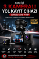Araç Içi 3 Kameralı Yol Kayıt Cihazı 1080P Sonsuz Döngü Kayıt